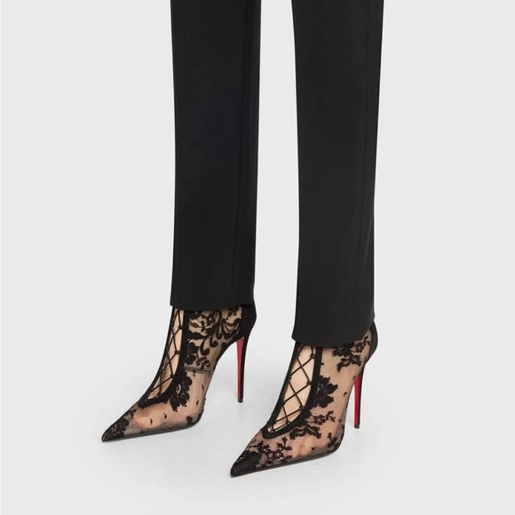 NIB Authentic Christian Louboutin KM LACE BOOTY 100 - Picture 3 of 10